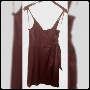 Express burnt orange strappy dress